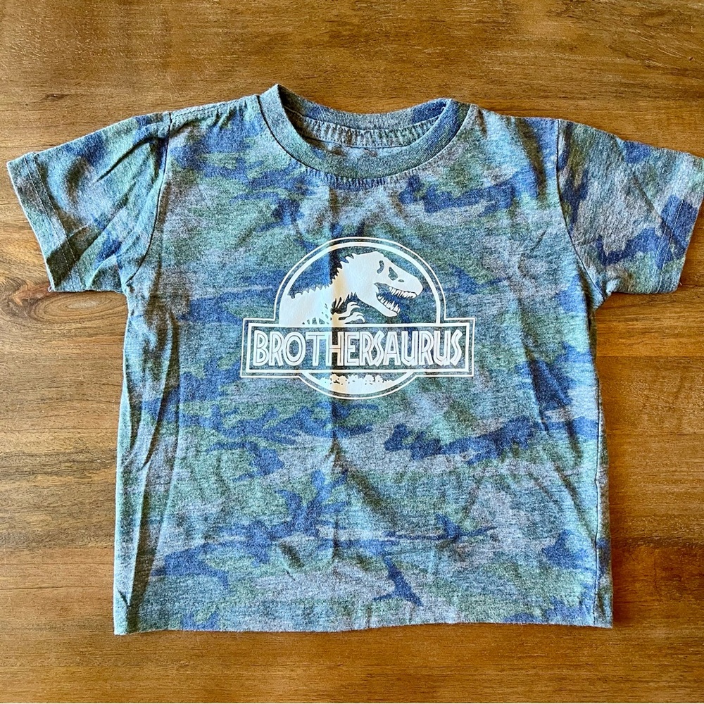 ⚡️3/$20 Brothersaurus T Shirt - Jurassic Dinosaur - brother camo 24 months dino